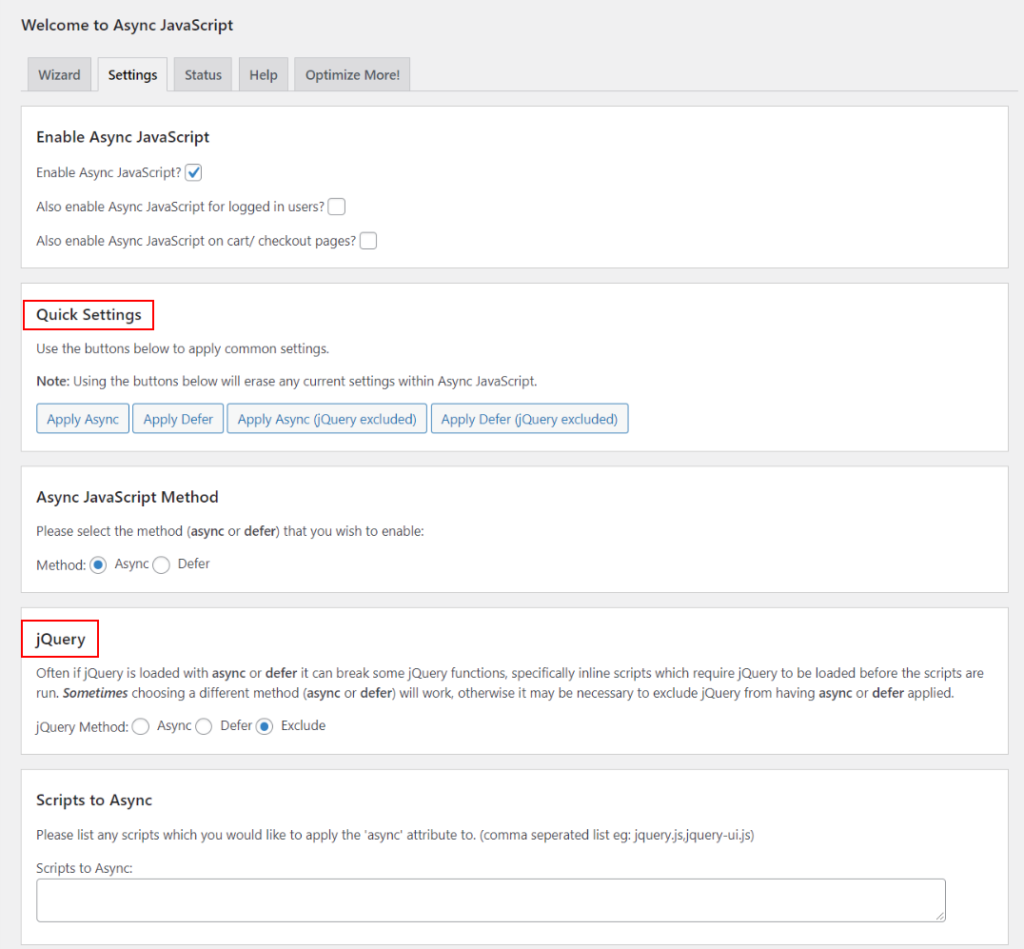 improve core web vitals for wordpress- JS